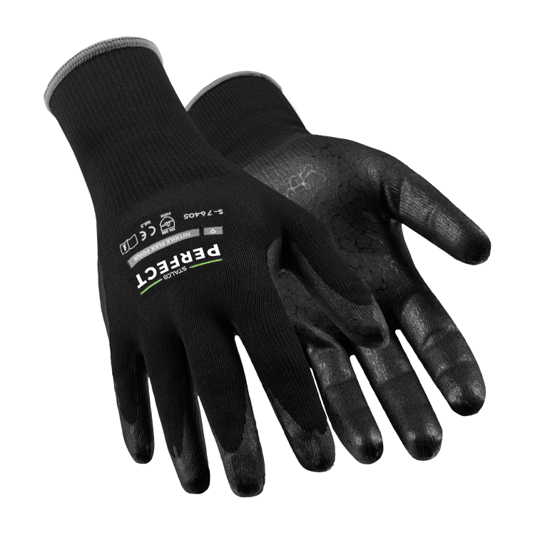 Rękawice nylonowe NITRILE FLEX FOAM 10” STALCO PERFECT S-76407