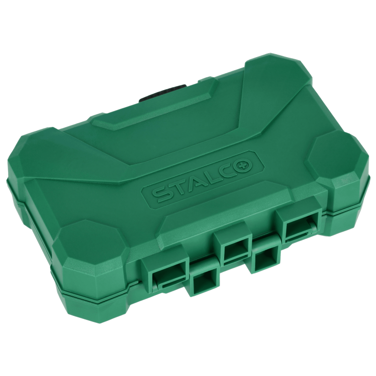 Zestaw bitów udarowych ze stali S2 25mm i 50mm, nasadek oraz adapterów, 34elem. STALCO S-13730