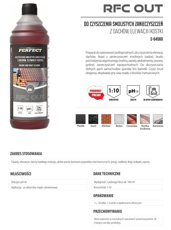 Środek do czyszczenia zanieczyszczeń smolistych 1L STALCO PERFECT S-64560