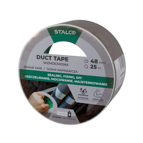 Taśma naprawcza duct tape 48mm x 25m STALCO S042238425