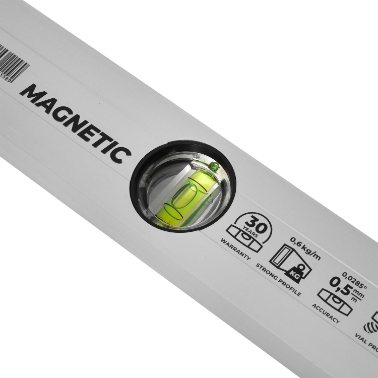 Poziomnica aluminiowa anodowana z magnesem 100cm STALCO PERFECT S-65746