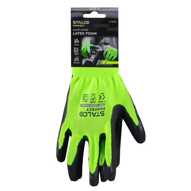 Rękawice poliestrowe LATEX FOAM 8” STALCO PERFECT S093276311