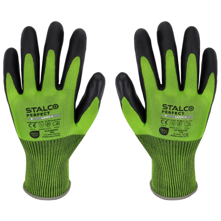 Rękawice poliestrowe LATEX X 10 STALCO PERFECT S093200010