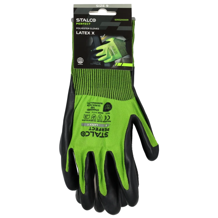 Rękawice poliestrowe LATEX X 10 STALCO PERFECT S093200010