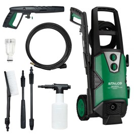 Zestaw STALCO myjka ciśnieniowa 12,3 kg 2000w HPC150A S-97903 + szczotka rotacyjna + wąż do zaciągania