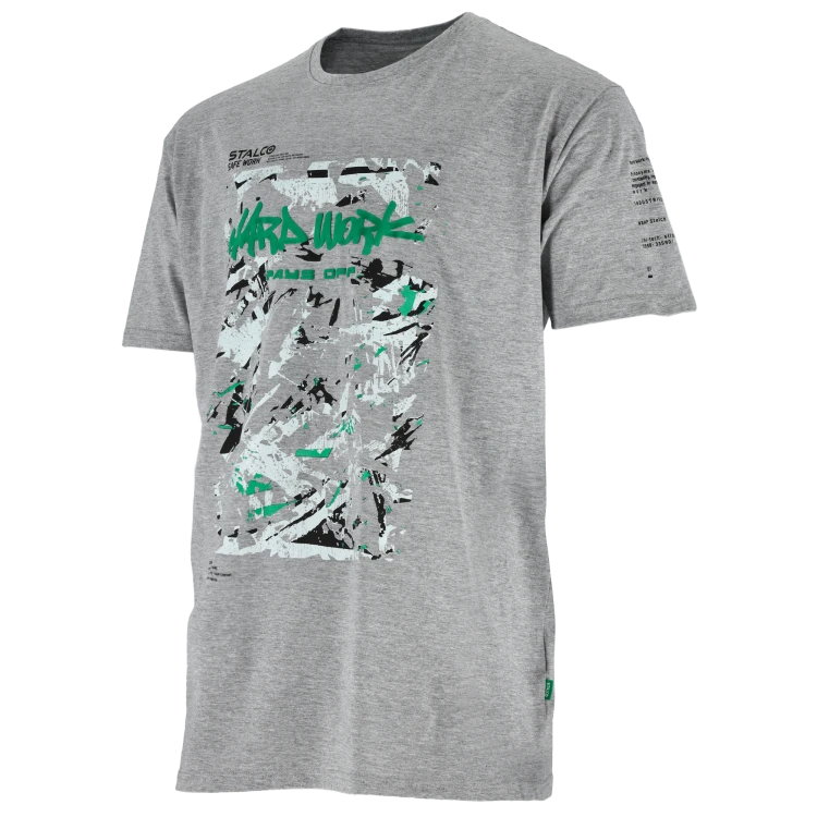 T-shirt męski BONO PAINTER szary 2XL STALCO S090696023
