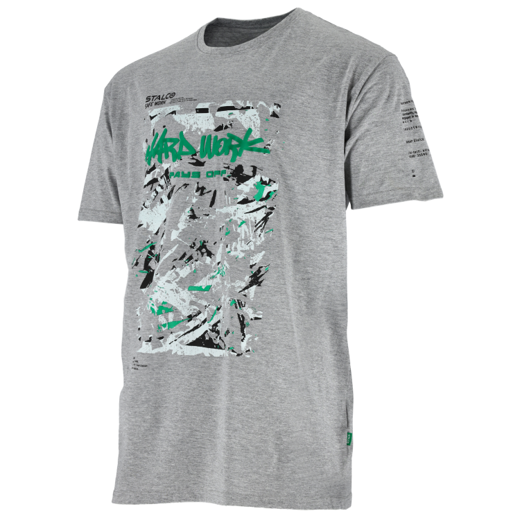 T-shirt męski BONO PAINTER szary L STALCO S090696021