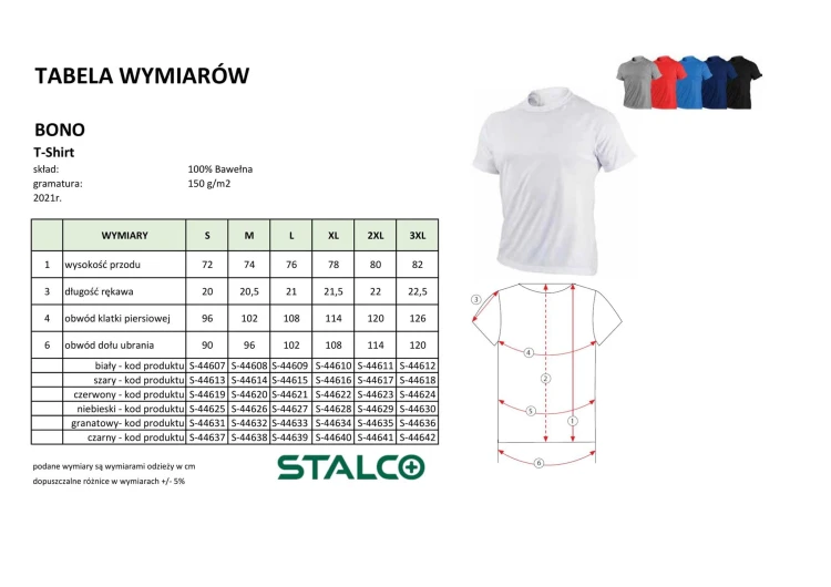 T-shirt męski BONO granatowy XL STALCO S-44634