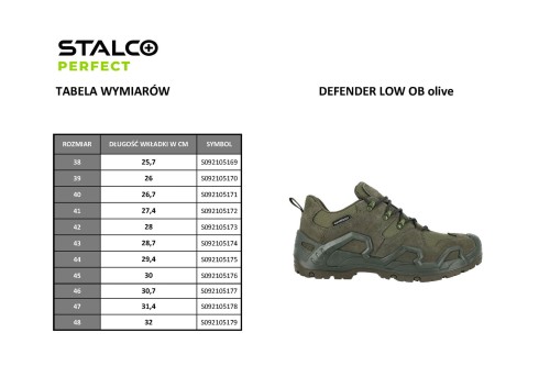 Półbut DEFENDER LOW OB oliwkowy roz.43 STALCO PERFECT S092105174