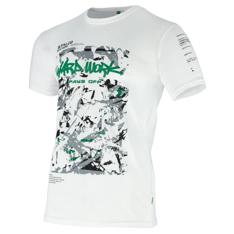 T-shirt męski BONO PAINTER biały L STALCO S090691003