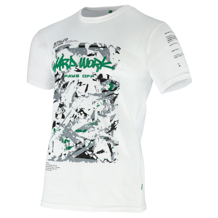 T-shirt męski BONO PAINTER biały XL STALCO S090691004