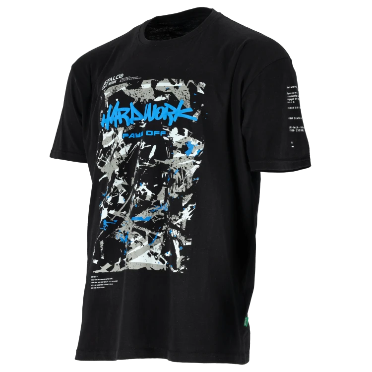 T-shirt męski BONO PAINTER czarny XL STALCO S090696028