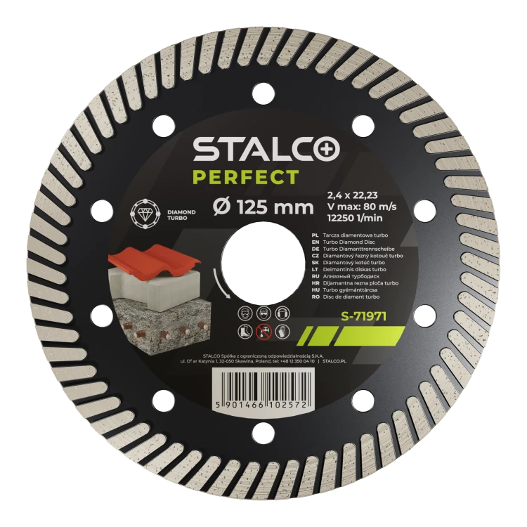 STALCO TARCZA DIAMENTOWA 115mm TURBO  "PERFECT"  S-71969