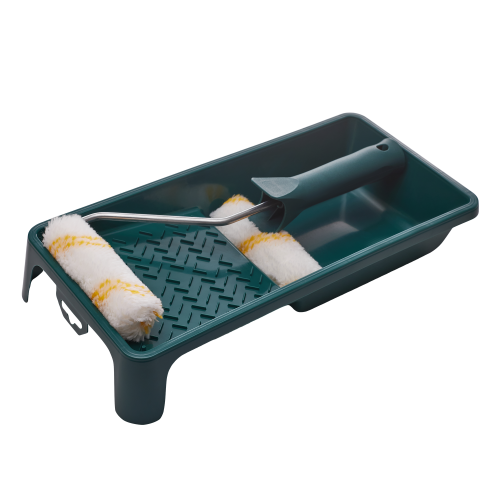 Zestaw malarski: kuweta (150x290)+rękojeść (6/100)+złota nić (100mm)x2 UNIVERSAL STALCO S-38913