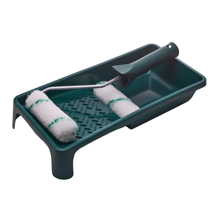 Zestaw malarski: kuweta (150x290)+rękojeść (6/100)+zielona nić (100mm)x2 ACRYL STALCO S-38911