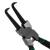 Szczypce Seegera wewnętrzne wygięte 180mm STALCO S-14439
