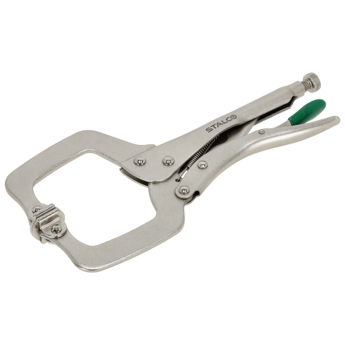 Szczypce spawanicze klamrowe, zatrzaskowe, wachliwe końcówki 280mm STALCO S011914305