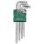 Klucze Torx z otworem t10-15-20-25-27-30-40-45-50 imbusy 9elem. CrV STALCO S-46376