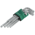 Klucze Torx z otworem t10-15-20-25-27-30-40-45-50 imbusy 9elem. CrV STALCO S-46376