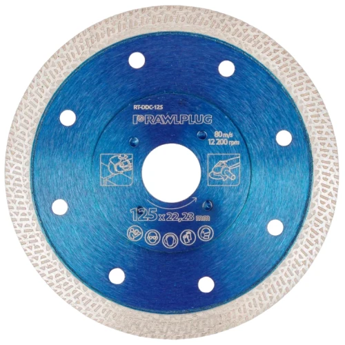 RAWLPLUG TARCZA DIAMENTOWA CIĄGŁA CERAMIC 125X22,23 RT-DDC-125