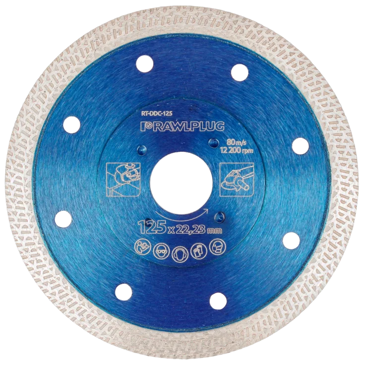 RAWLPLUG TARCZA DIAMENTOWA CIĄGŁA CERAMIC 125X22,23 RT-DDC-125