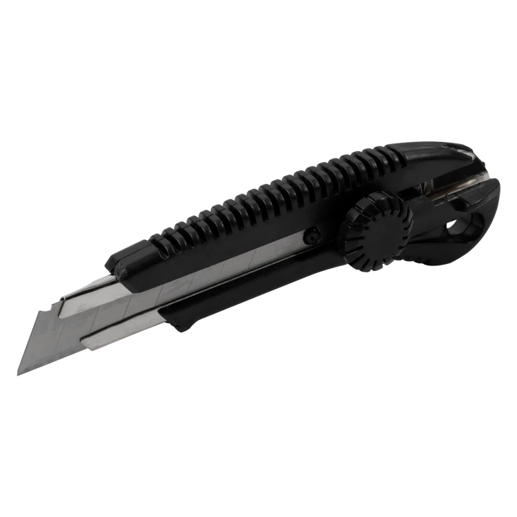 Nóż z ostrzem łamanym 18mm metalowa prowadnica STALCO S-17322