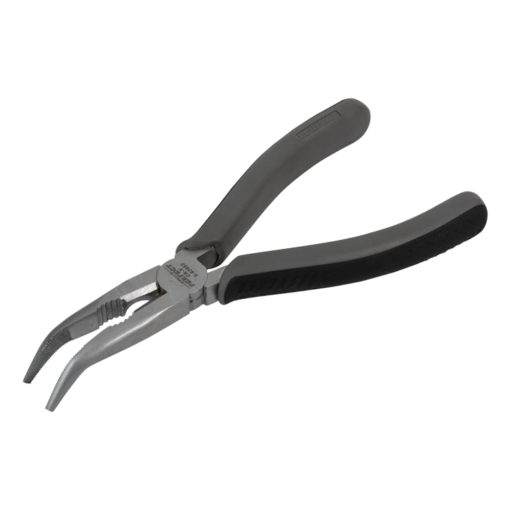 Szczypce wydłużone wygięte 200mm STALCO PERFECT S-67055