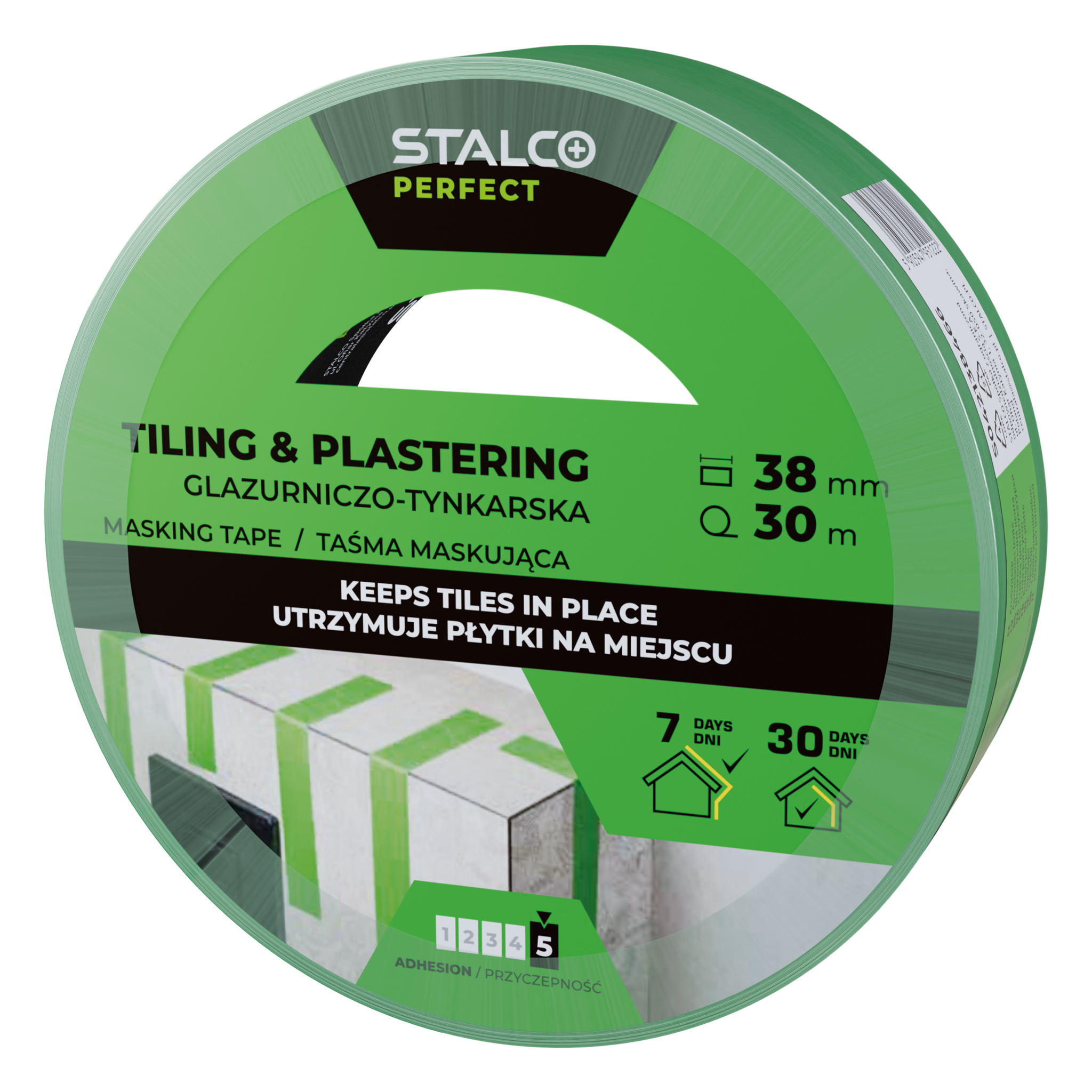 Taśma maskująca glazurniczo-tynkarska 38mm x 30m STALCO PERFECT S042138466