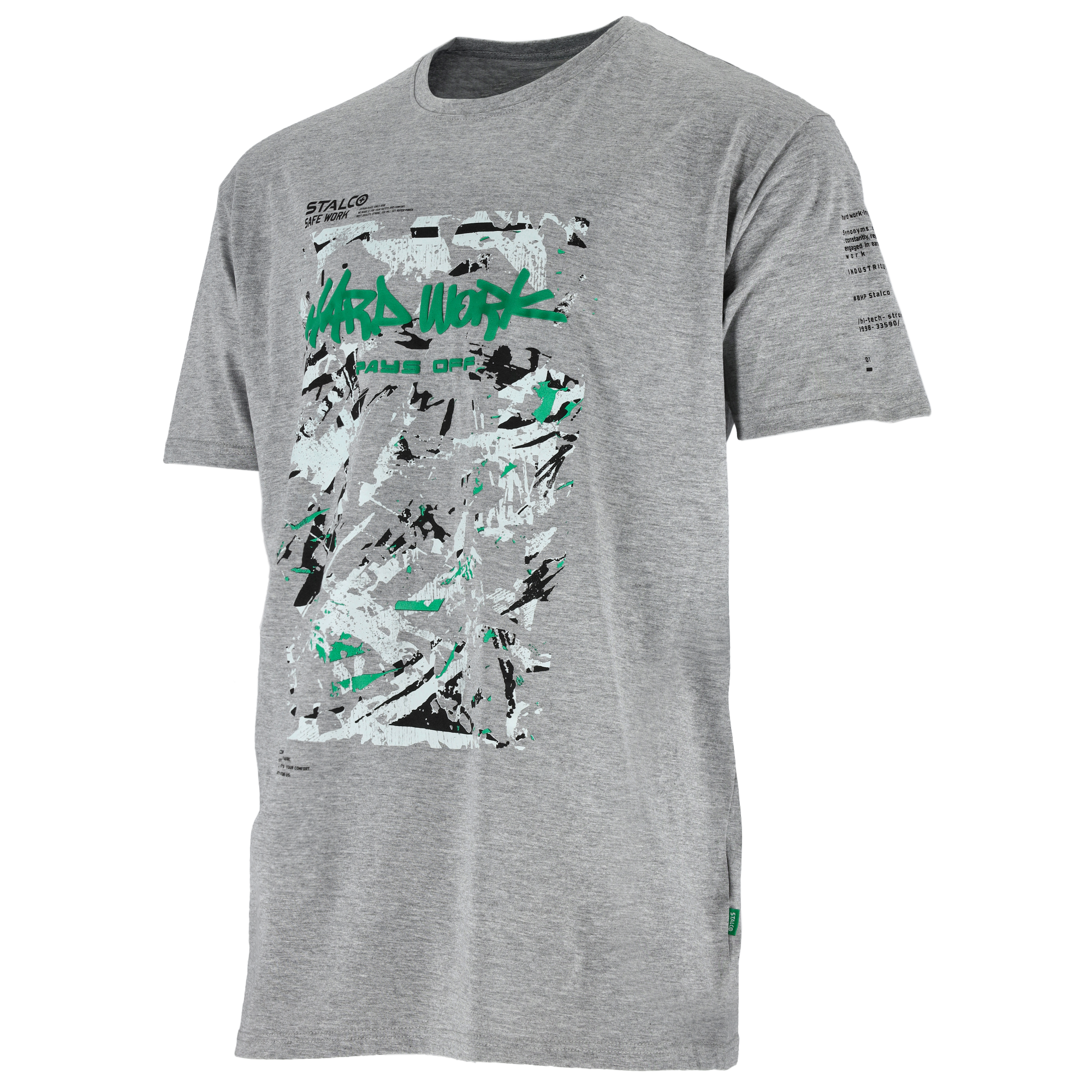 T-shirt męski BONO PAINTER szary L STALCO S090696021