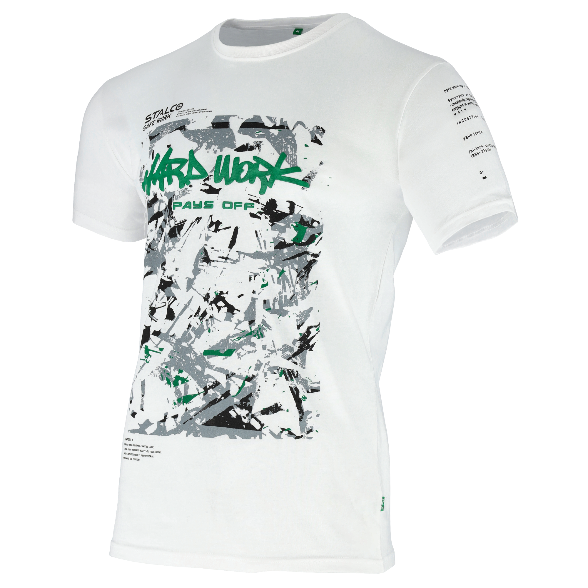 T-shirt męski BONO PAINTER biały XL STALCO S090691004