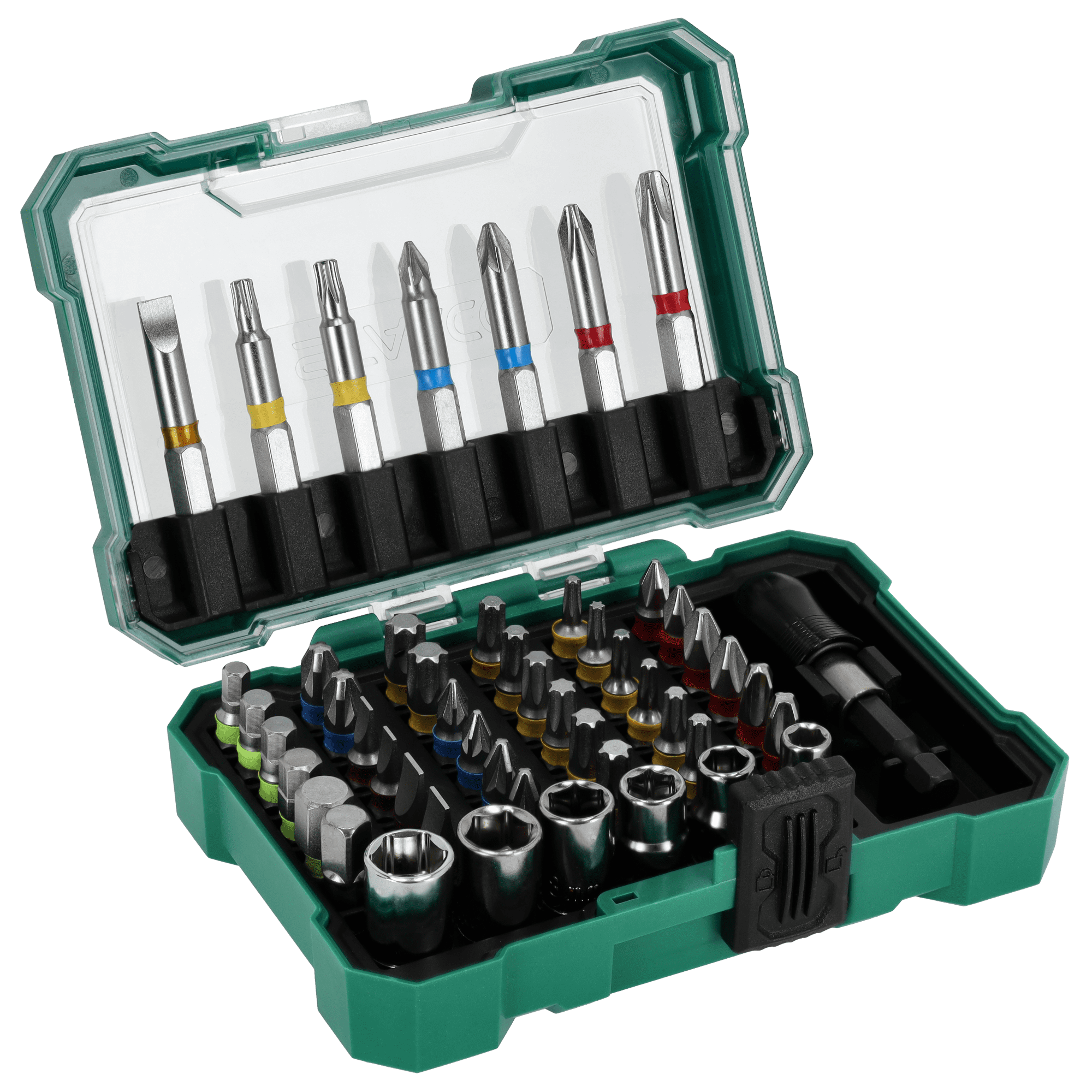 ZESTAW  BITÓW ze stali s2 s225mm i50mm, nasadekoraz adaptora 50el s-13734