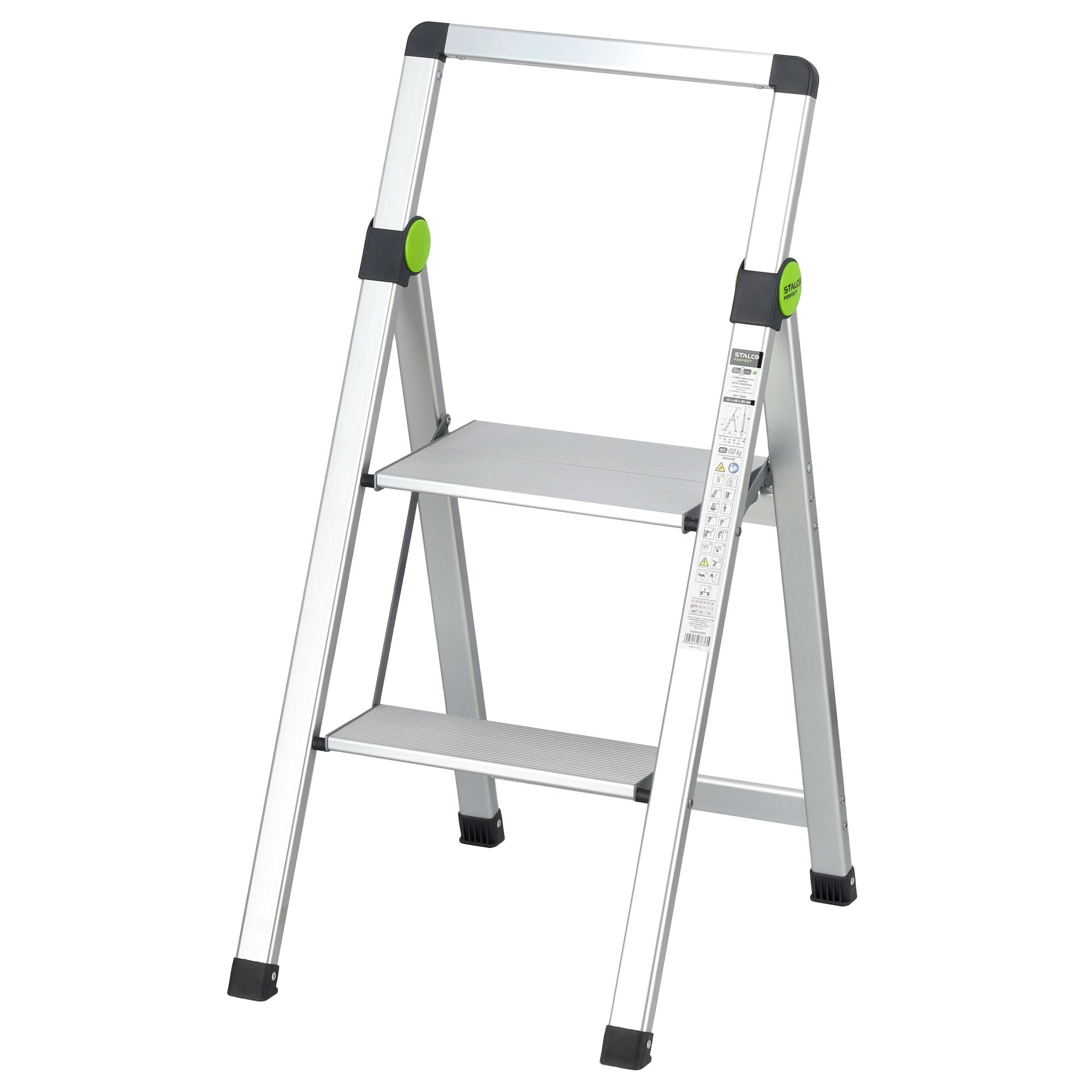 Drabina składana MINI SLIM 2-stopnie z uchwytem STALCO PERFECT S020140502