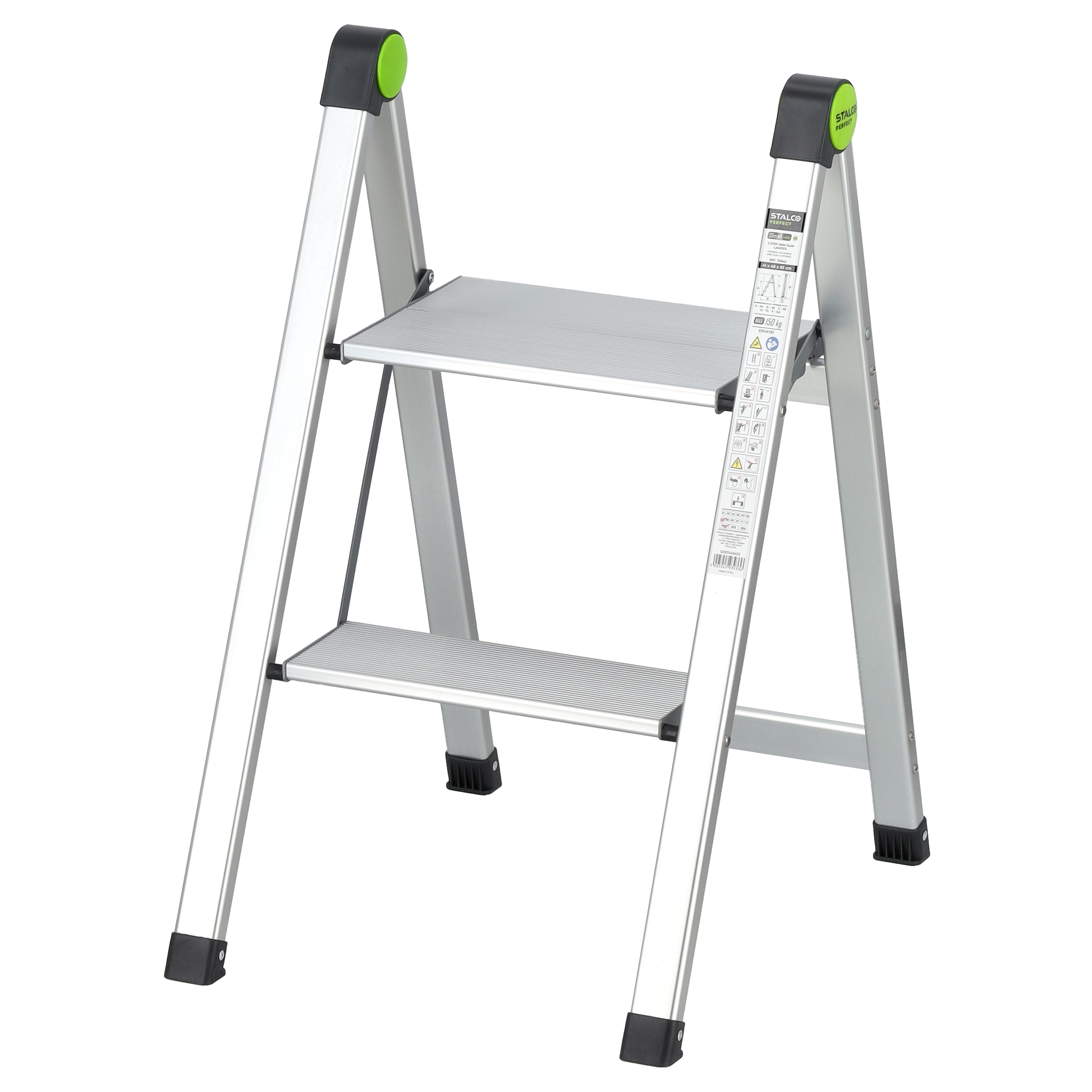 Drabina składana MINI SLIM 2-stopnie bez uchwytu STALCO PERFECT S020140402