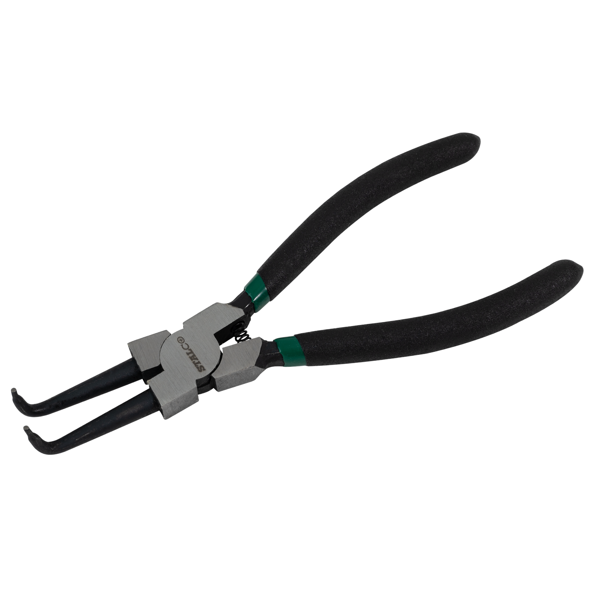 Szczypce Seegera wewnętrzne wygięte 180mm STALCO S-14439