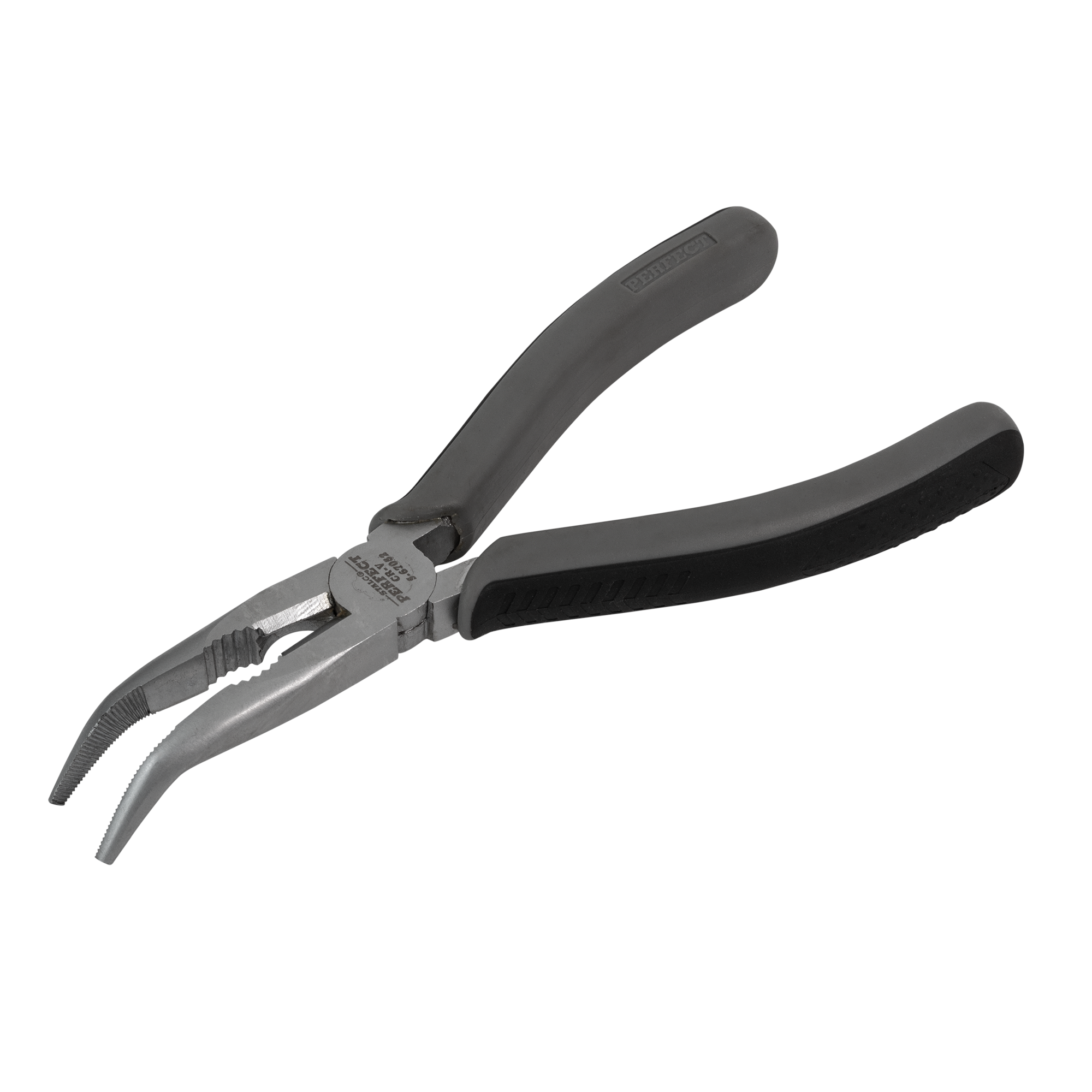 Szczypce wydłużone wygięte 200mm STALCO PERFECT S-67055